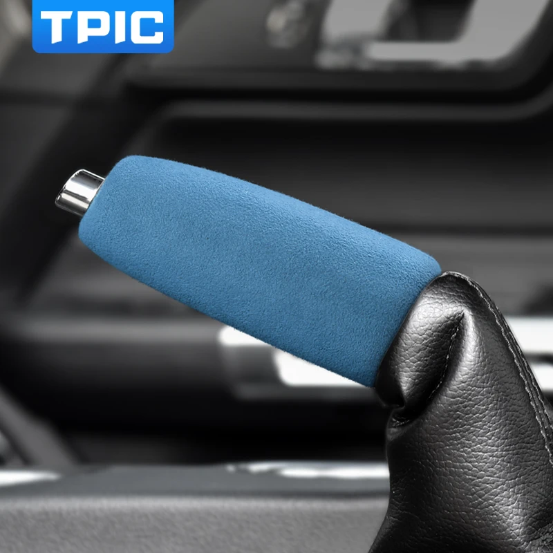 TPIC Alcantara чехол ручного тормоза автомобиля рукав Стикеры для Mustang 2015-2020 внутренняя