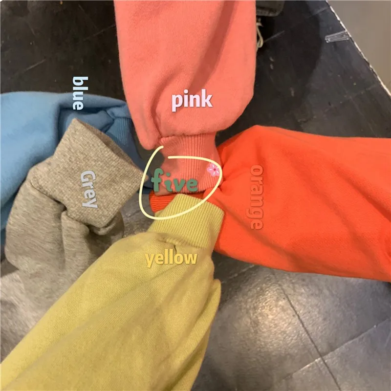 Autumn Winter Loose Sweatshirt Thick Knit Harajuku Solid Candy Color Female Pullover Tops Women Casual Hoodies | Женская одежда