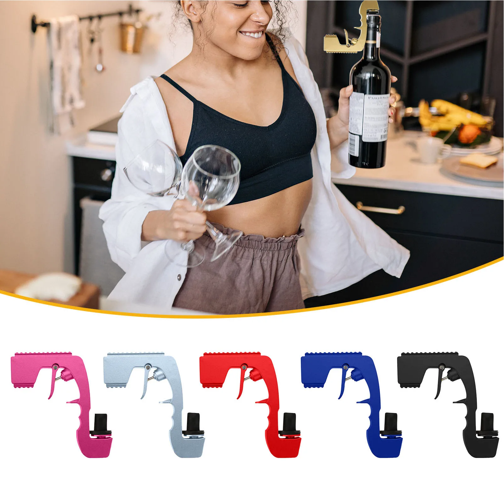

Adjustable Champagne Wine Dispenser Beer Stopper Sprayer Pourer Wine Stopper Ejector Summer Party Kitchen Bar Tool Accessories