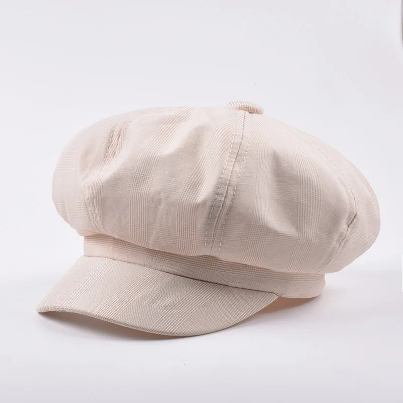 H7509 Британский ретро полосатая Кепка шляпа Весна Лето Досуг корейский хлопок