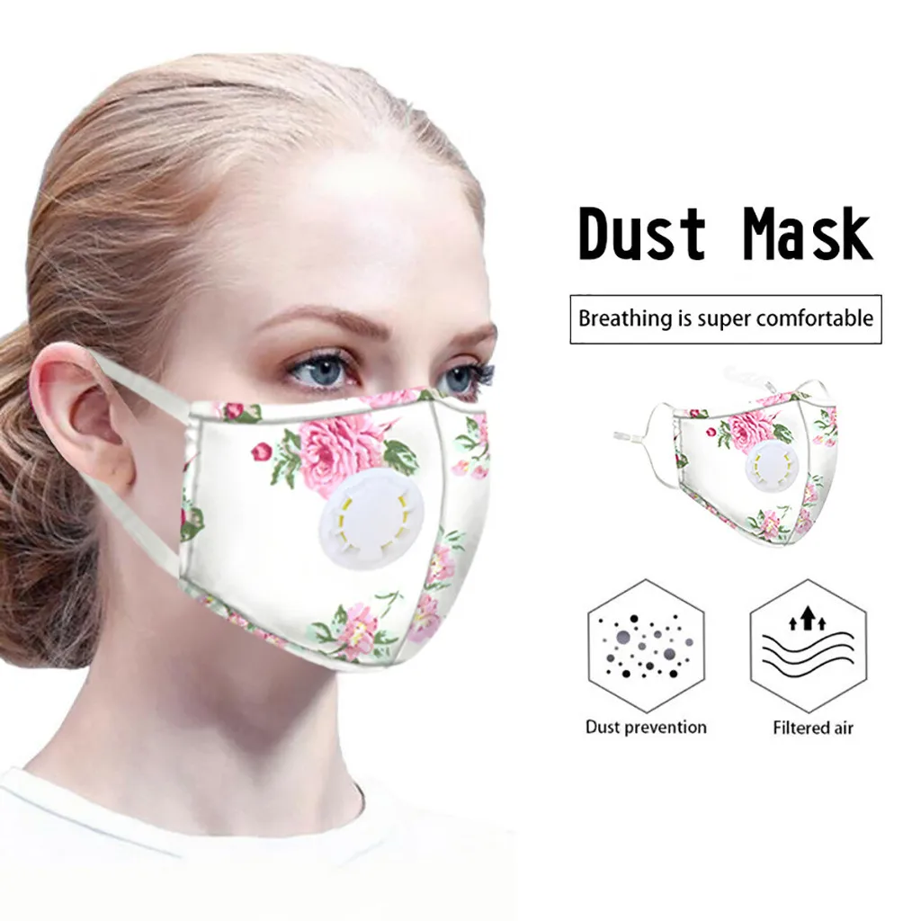 Многоразовая моющаяся маска для рта взрослых женщин и мужчин пылезащитный