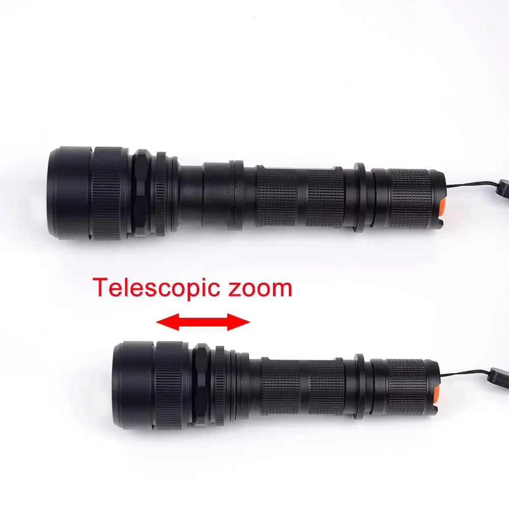 Светодиодный фонарик с фокусировкой 5 режимов 18650 перезаряжаемый