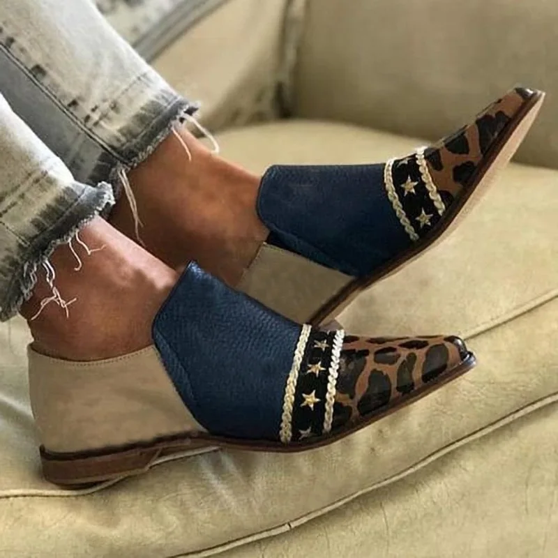 Женские ботильоны в стиле панк с леопардовым принтом ботинки мартинсы смешанных