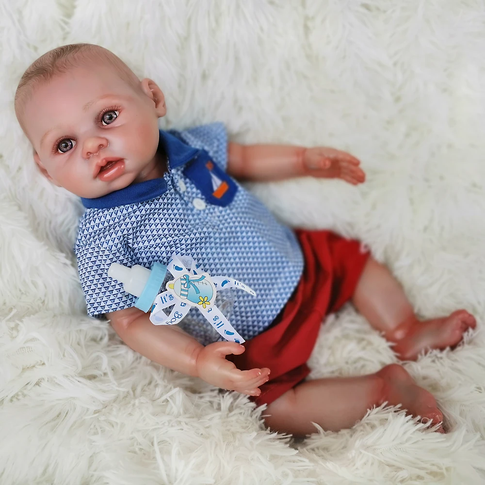 Высококачественная кукла bebe reborn Baby 16 ''ручной рисунок волос силиконовая