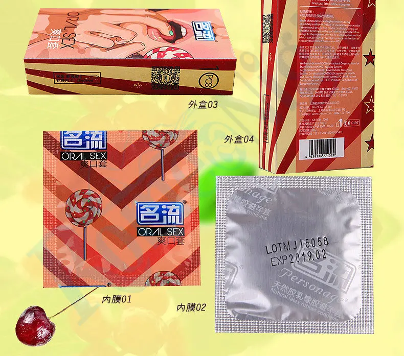 10-дневные зеркальные презервативы со вкусом вишни MingLiu натуральные латексные