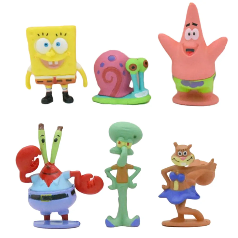 6 шт./партия футболки с рисунком океана жителей фигурки жира в виде морской звезды