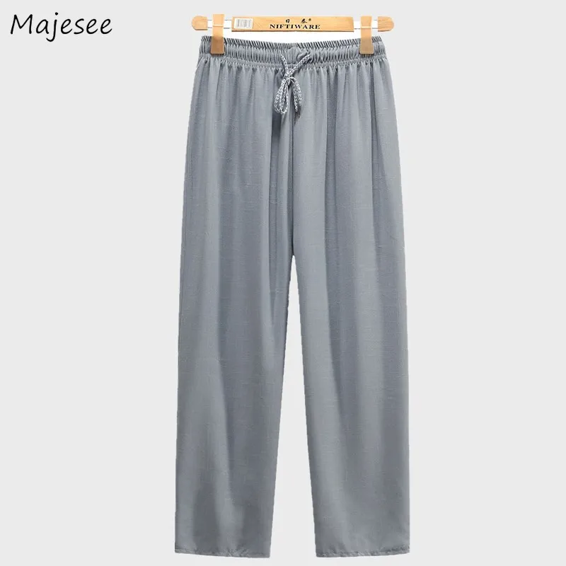 

Men Casual Pants Solid Simple Elastic Waist Joggers Sweatpants Plus Size L-4XL Cozy Trendy Loose Drape Leisure Soft All-match