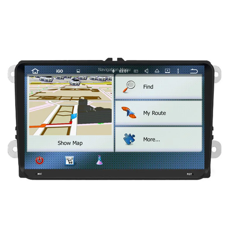 NAVITOPIA 9 дюймов 4 Гб ОЗУ 64 ПЗУ четырехъядерный Android 0 Автомобильный GPS навигатор для VW