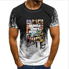 Градиент S-4XL Grand Theft Auto GTA футболка для мужчин Street с длинным Grand Theft Auto 5, Мужская футболка, известный футболки из хб футболки с принтом GTA5