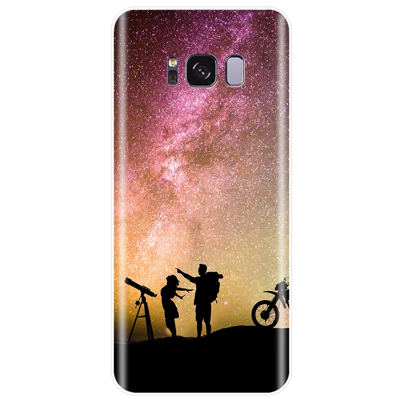 Космос ночное небо Луна Млечного Пути крышка чехол для телефона из мягкого