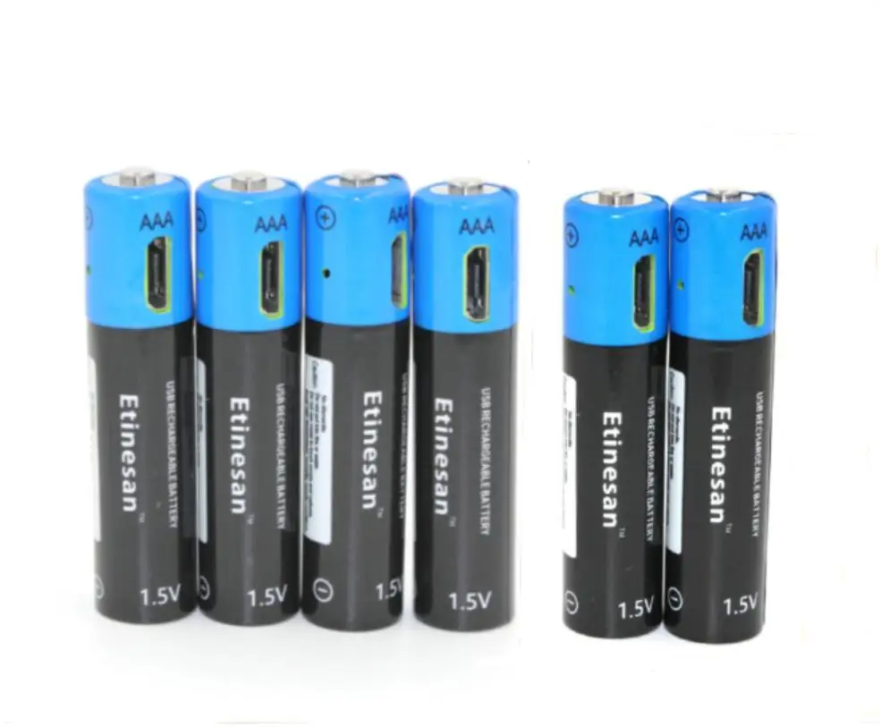 6 шт. etinesan 1 5 V AAA 600mAh литий полимерный ионный аккумулятор для бритв игрушек