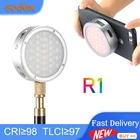 Godox R1 круглый RGB мини Креативный светодиодный видео свет 2500K-8500K CRI 98 TLCI 97 для видеозаписи фотографии заполсветильник