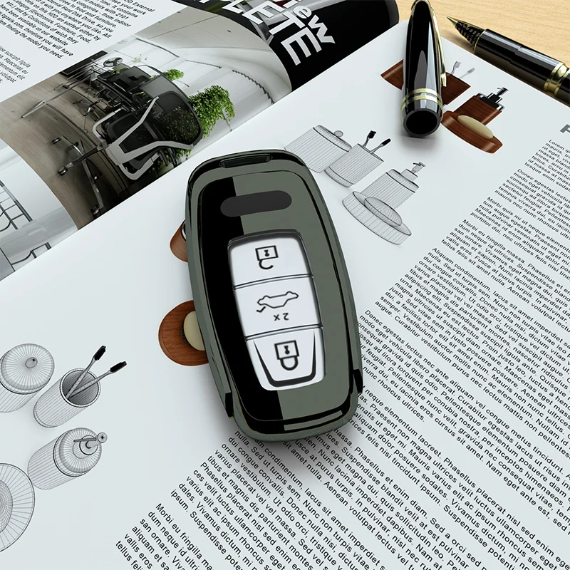 Car TPU Remote Smart Key Cover Fob Case Shell for Audi A1 A3 A4 A5 A6 A7 A8 Quattro Q3 Q5 Q7 Car Key Cover