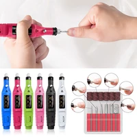 manicure nail drill machine new usb electric nail polisher nail art mill cutter nail file set new and high quality pedicure tool