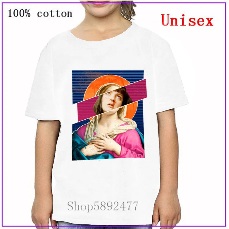 Детская футболка из целлюлозы Девы Марии Миа Уоллес хлопок крутой скейтборд