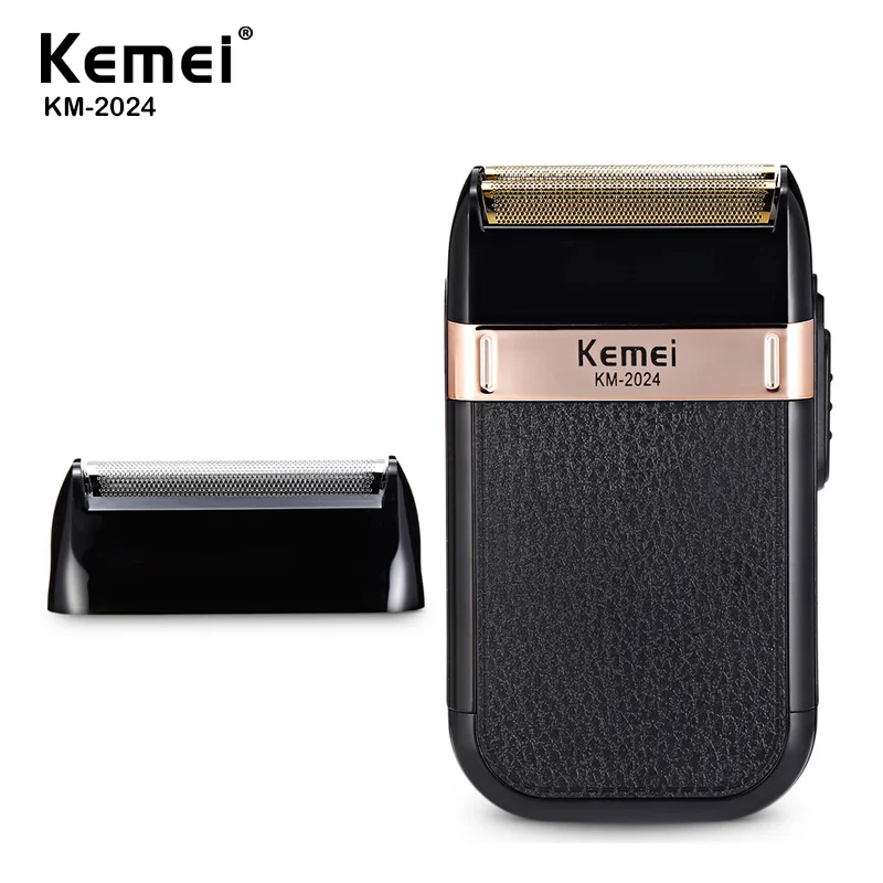 Бритва Kemei с двумя лезвиями для мужчин зарядка от USB водонепроницаемый триммер