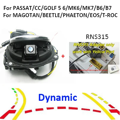 Смарт-камера заднего вида с логотипом для VW Golf/SPOTSOAN/Passat CC B6/Magotan CVBS RGB RCD510 RNS510 RNS315 RCD330 - Название цвета: RNS315 Dyanmic