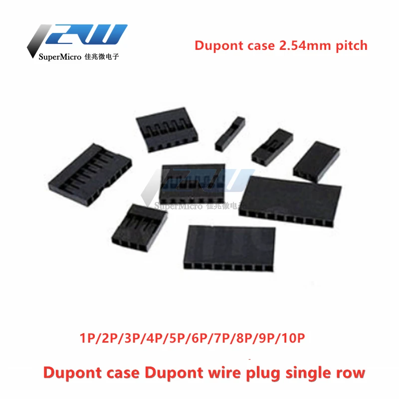 50 шт. Dupont пластиковый корпус 1 штырь 2 штырька 3 4 5 штырьков 7 8 9 10 54 мм разъем 1P / 2P