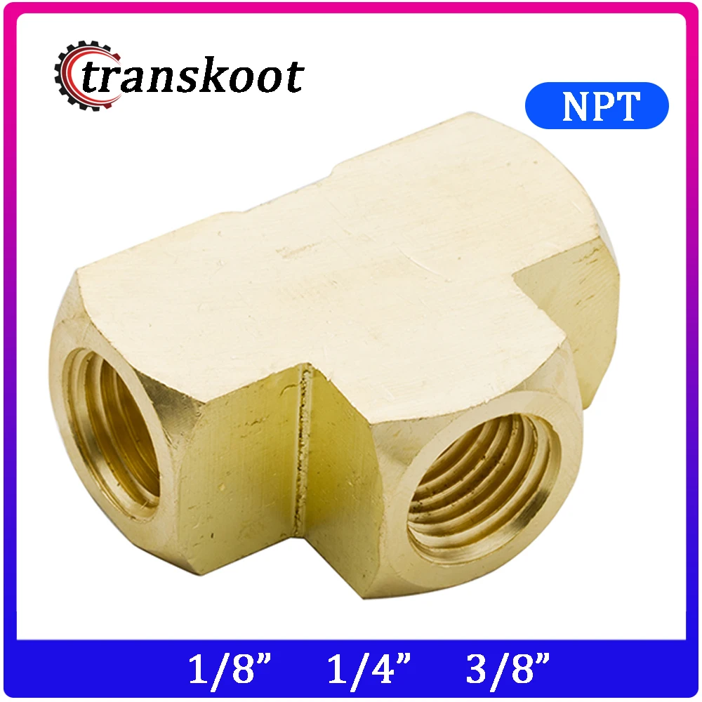 Латунный штуцер для труб с внутренней резьбой NPT 2 шт. 3700 130438 1/8 1/4 дюйма 3/8 латунный