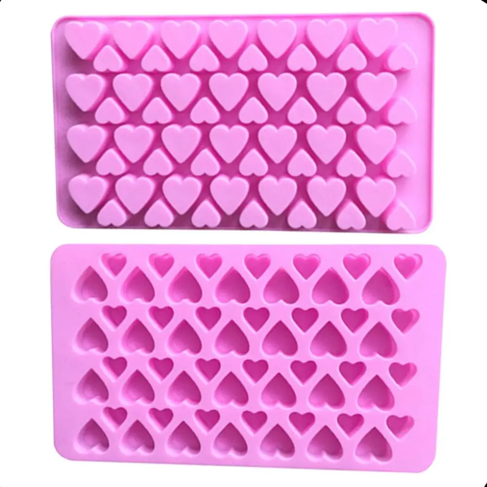 55 отверстий 3d маленькое сердце любви форма силиконовая украшение из мастики для