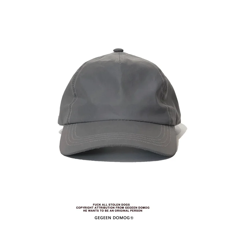 

2020 silver reflective soft fabric cap adolescent personality baseball cap