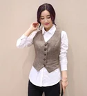 Женский костюм в елочку, жилет, женский жилет, короткая куртка, повседневное пальто для женщин