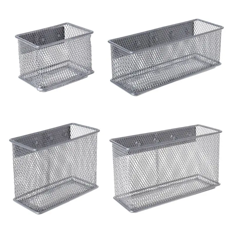 

Durable Refrigerator Wire Mesh Magnetic Basket Storage Box Pen Makeup Organizer