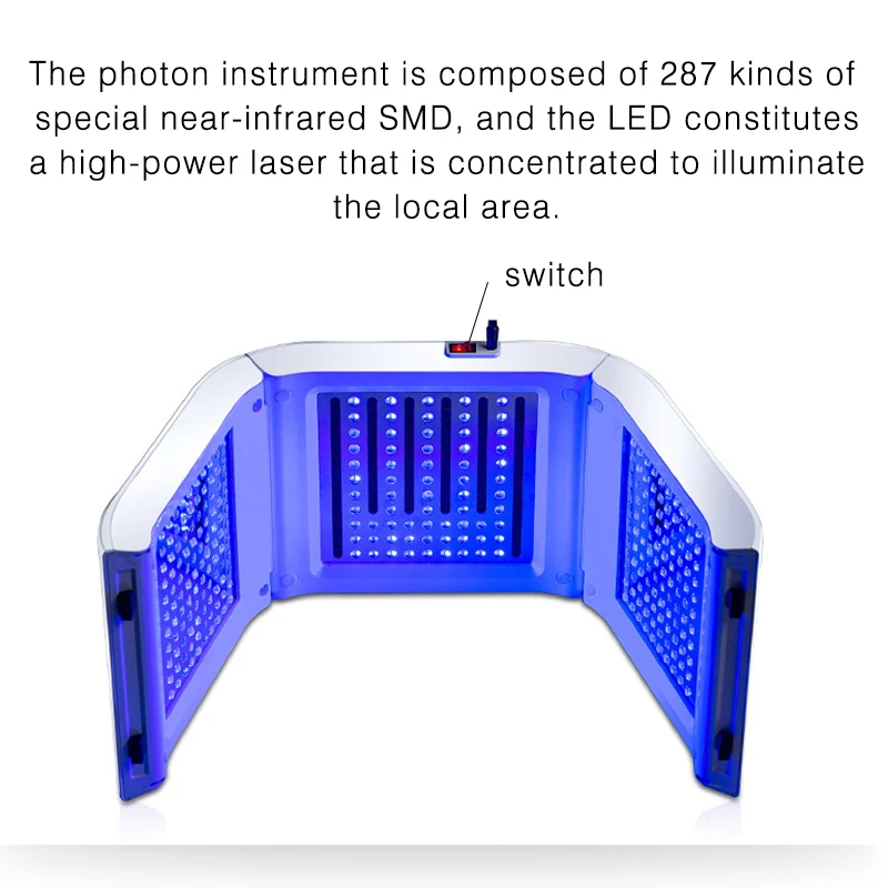 Светодиодный светильник для терапии кожи 7 цветов PDF устройство омоложения