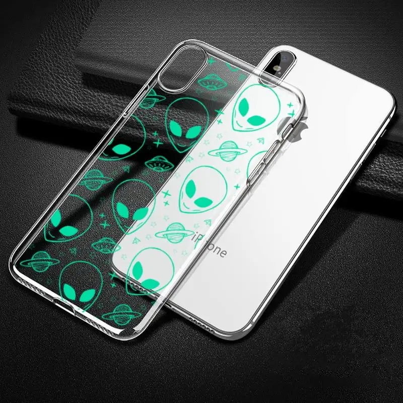 

Fashion E.T. Alien Phone Case Transparent for iPhone Samsung 11 12 6 7 8 9 30 Pro X Max XR Plus lite