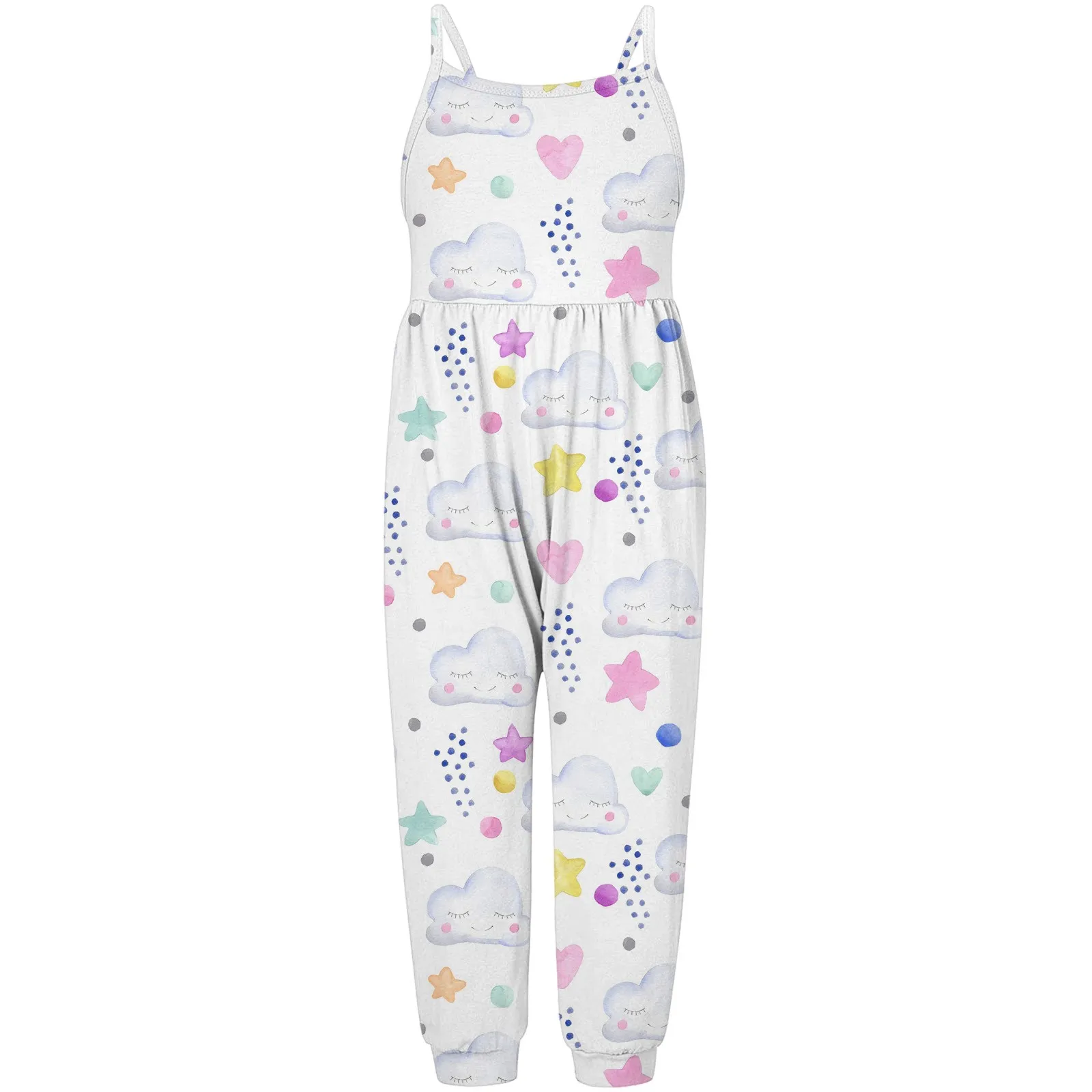 

Children's Jumpsuit Baby Kids Girls Sleeveless Floral Print One Piece Strap Romper Jumpsuit Children Clothes Baby Girl Costume #