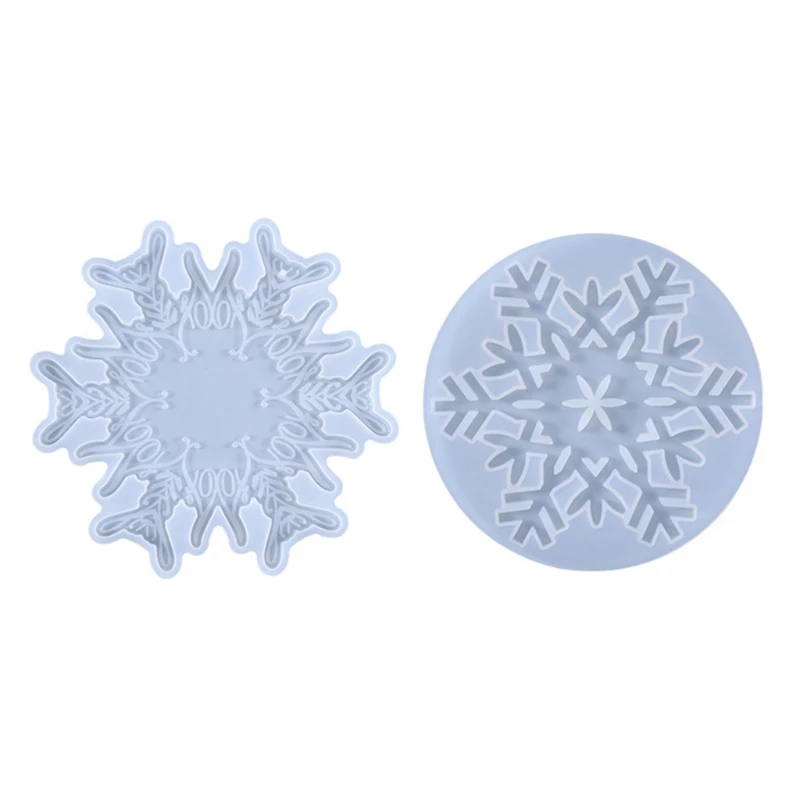 

Snowflake Pendants Ornament Epoxy Resin Mold Coaster Cup Mat Silicone Mould DIY Crafts Home Decoration Mold Jewelry Necklace Key