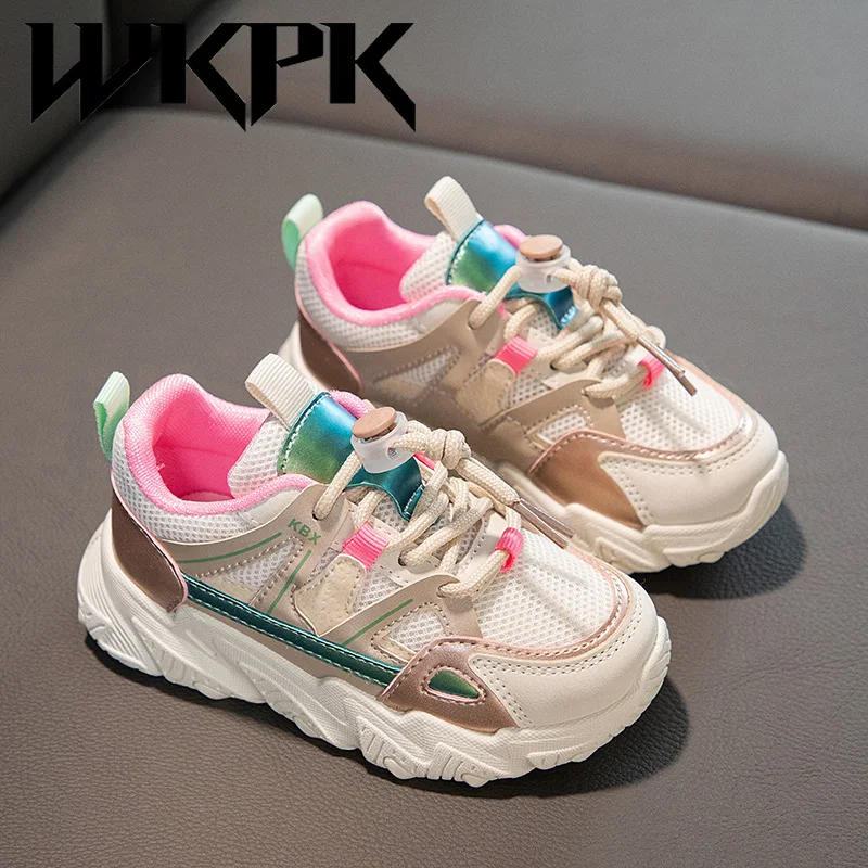 

Детские кроссовки WKPK, детская обувь с дышащей сетчатой поверхностью, Легкая удобная обувь для девочек, товары для активного отдыха
