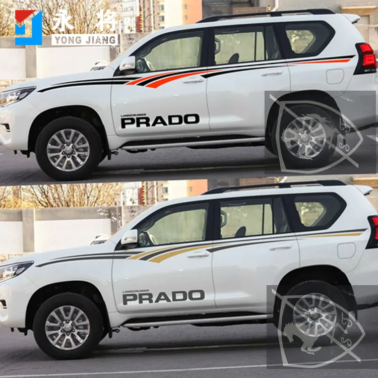 Car stickers FOR Toyota Prado 2010-2019 car exterior decorative decals Land Cruiser Prado personality modification stickers