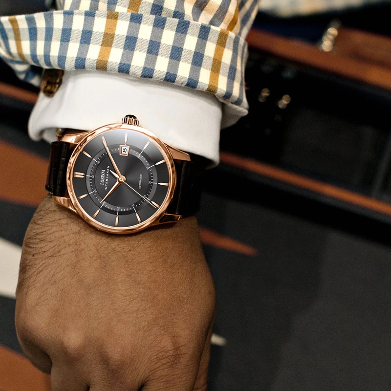 LOBINNI автоматические часы для мужчин роскошные швейцарские брендовые