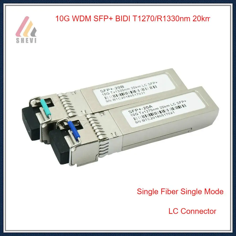 10G WDM SFP + BIDI 1270 нм 20 км LC трансивер 10 гигабит одноволоконный модуль с разъемом 1 пара