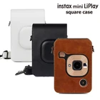 Для FUJIFILM Instax Mini Liplay Hybird мгновенная пленка для камеры Ретро Чехол из искусственной кожи сумка на плечо черный коричневый белый