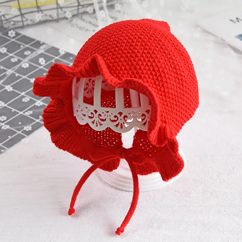 Осенняя зимняя детская шапка с оборками для девочек | Детская одежда и обувь