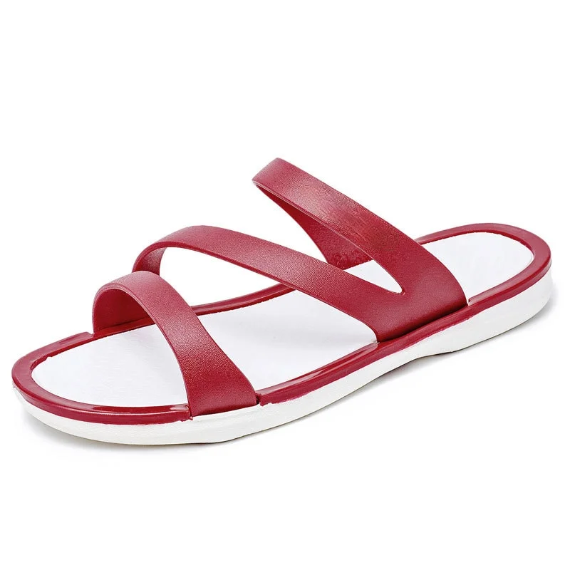 

2021 Summer New Hollow Hole Shoes Casual Rubber Shoes Beach Sandals and Slippers Ladies All-match Non-slip Sandals and Slippers