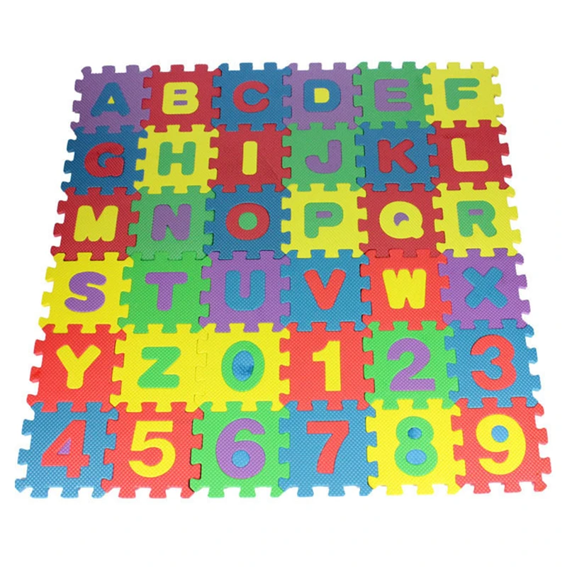 36pcs Baby Kids Alphanumeric Educational Puzzle Blocks Infant Literacy Mat Child Toy Gifts | Игрушки и хобби