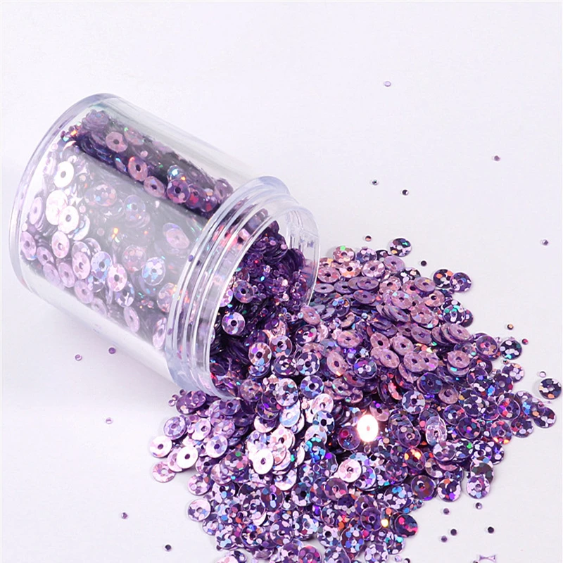 

10g Pink Sequins For Craft 1 Box 4mm Flat Round Sequins DIY Glitter Paillettes For Jewelry Phone Nail Art Sewing Material