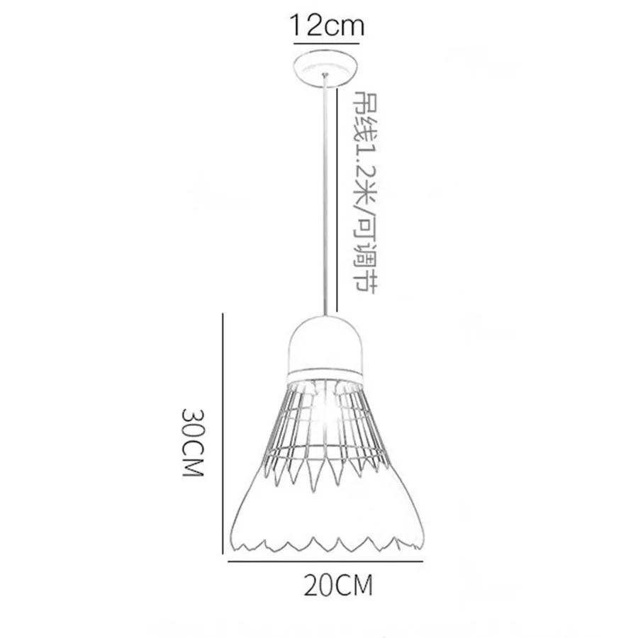 

Thrisdar E27 Nordic Creative Iron Badminton Pendant Lamp Restaurant Bar Table Macaron Hanging Light Bedside Pendant Light