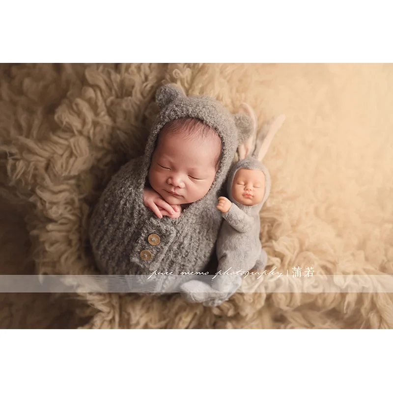 

Baby newborn photography props handmade knit Wool circle yarn sleeping bag for newborn photography props