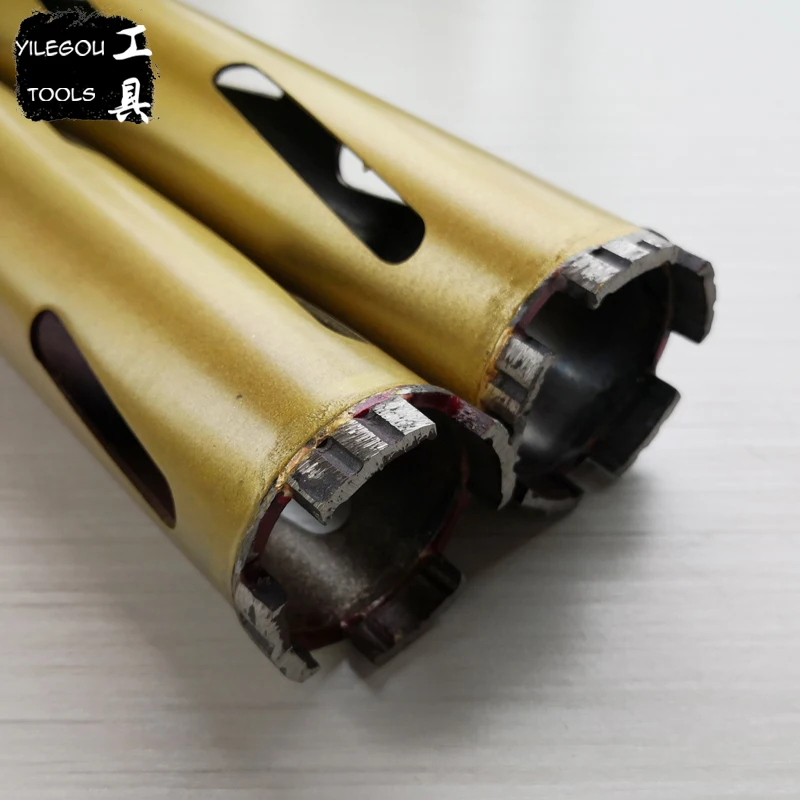 

Diamond Core Bit With Dry. Diameter 32mm, 40mm, 51mm, 56mm, 63mm x 450mm Dry Diamond Core Drill Bit For Brick Wall. Length 450mm