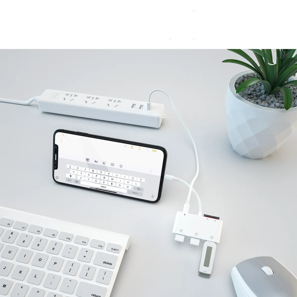 

OTG USB Camera adapter 6 in 1 for lightning to micro SD TF card reader kit for iphone ipad for apple ios 13 converter