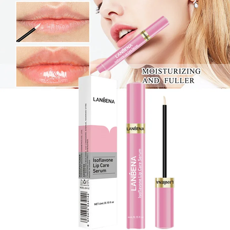 LANBENA Lip Plumper Serum Repairing Moisturizing Plumper Reduce Fine Lines Resist Aging Beauty Increase Lip Elasticity Care