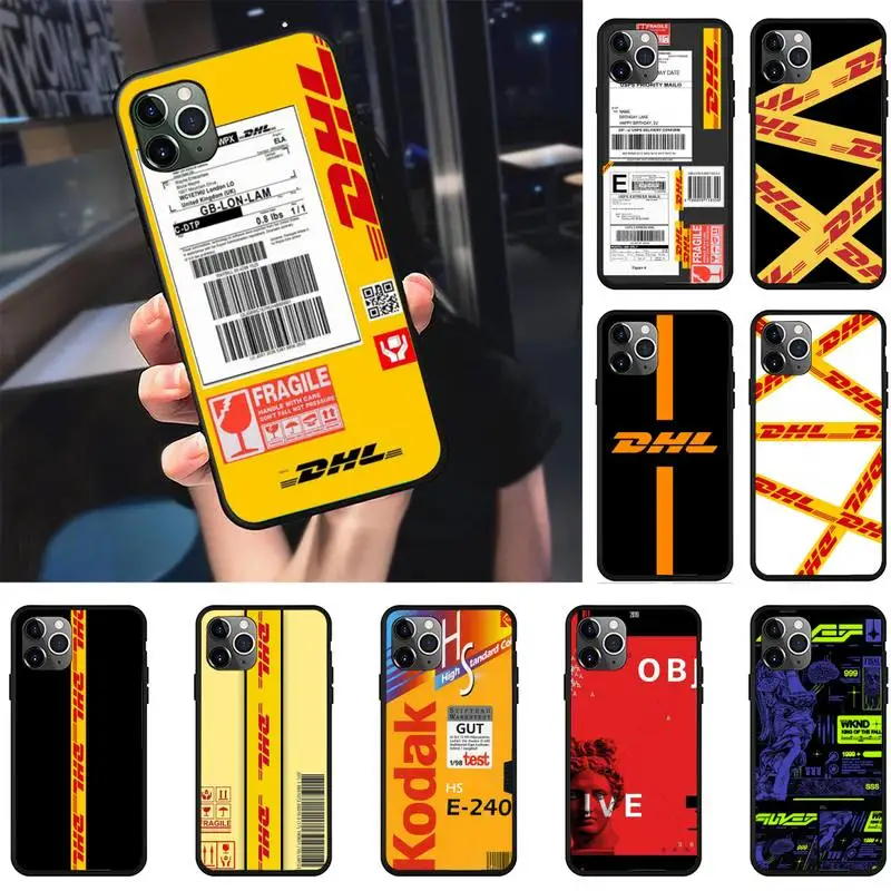 

Bar code DHL 50th express Phone Case For redmi 5 plus 6 7 8 8A 9A note 7 8T 9S pro max Black Soft nax fundas cover