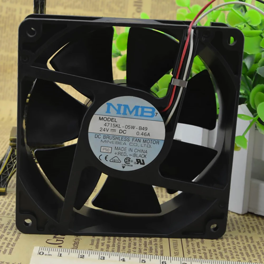 Новый NMB-MAT Minebea 4715KL-05W-B49 12038 24V 0.46A преобразователь частоты 3PIN Вентилятор охлаждения 120X120X38MM