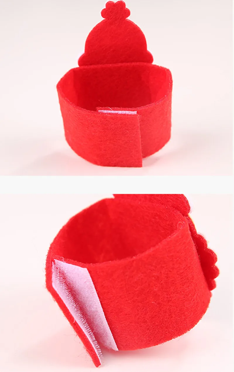 1/4 шт Новый год 2021 Санта Клаус Салфетка кольцо Рождество полотенце держатель