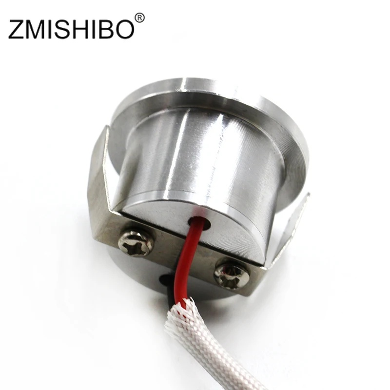 ZMISHIBO 1 Вт Мини светодиодный прожектор светодиодный светильник Алюминий теплый/холодный белый светодиодный светильник 100 V-240 V 1 дюйм 27 мм с отверстием под шкаф для осветительных приборов