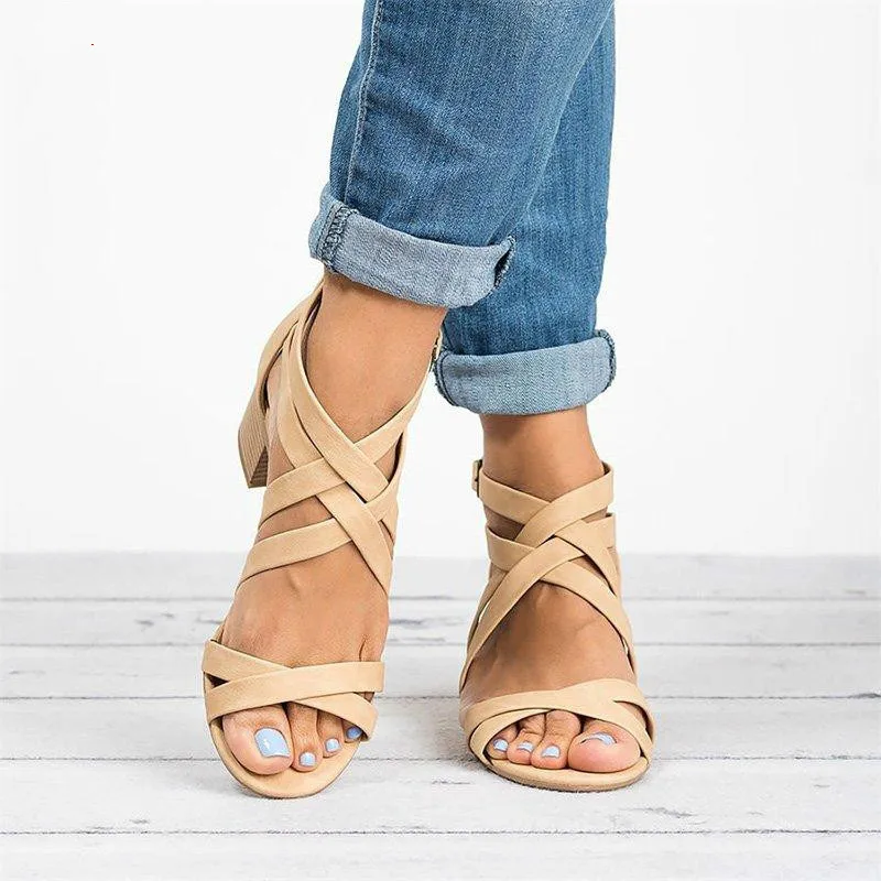 

Women Sandals Fashion Low Heels Sandals For Summer Shoes Woman Casual Block Heel Zapatos Mujer Plus Size 43 Sandale Femme